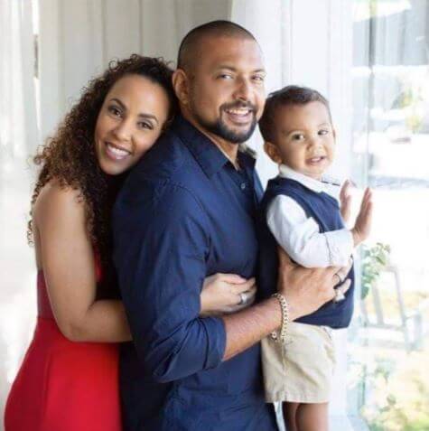 Levi Blaze with his parents, Sean Paul and Jodi Stewart.